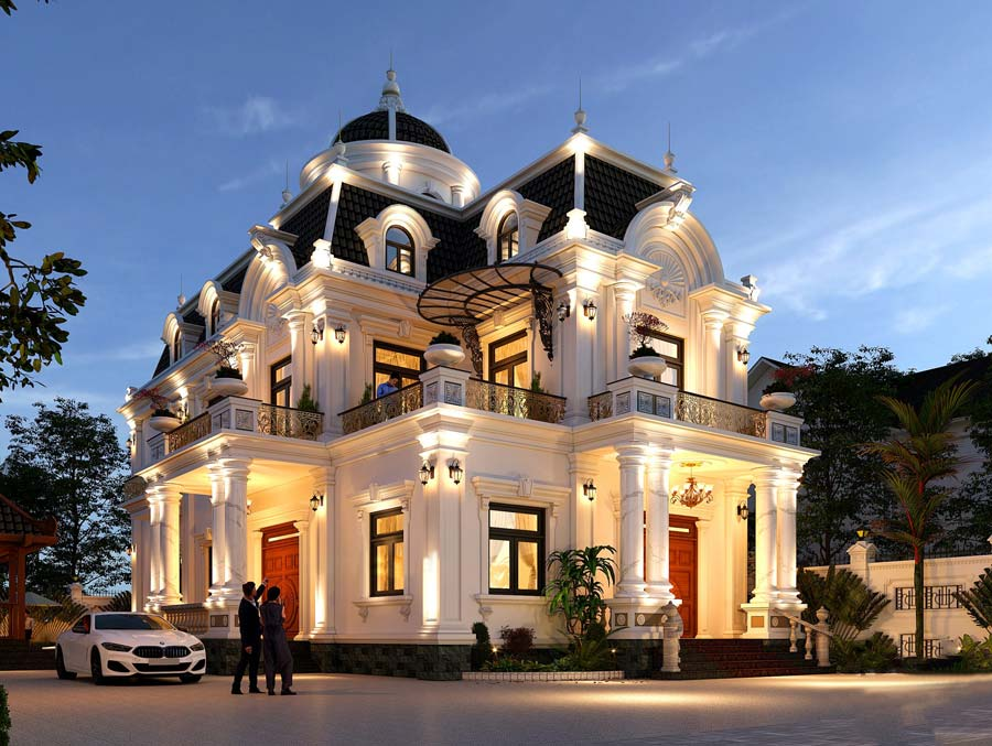 Mẫu nhà 10 tỷ biệt thự và thông tin gia chủ cần nắm rõ 12 biet thu nha 10 ty phong cach phap lung linh