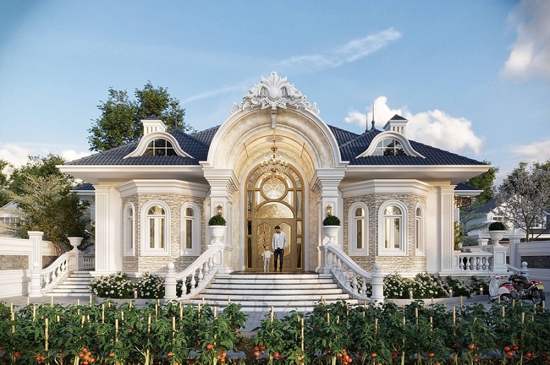 Khám Phá Những Biệt Thự Cổ Điển Châu Âu Đẳng Cấp Hoàng Gia 5 biet thu phong cach chau au co dien 1 tang