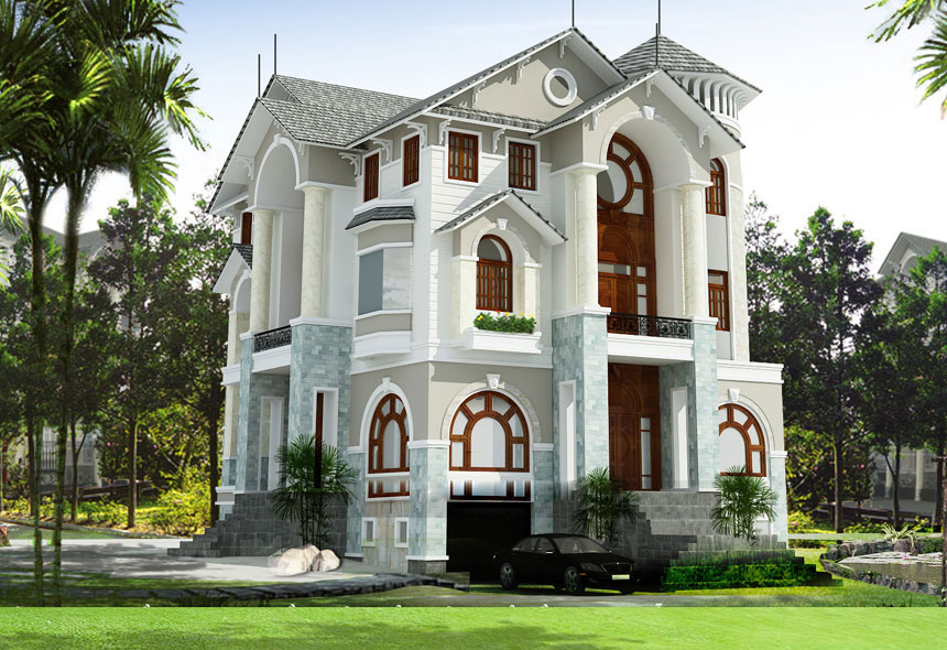 Thiết kế biệt thự tại Quảng Ninh đảm bảo phong thủy và thẩm mỹ 12 biet thu phong cach tan co dien la su ket hop giua net dep co dien va hien dai