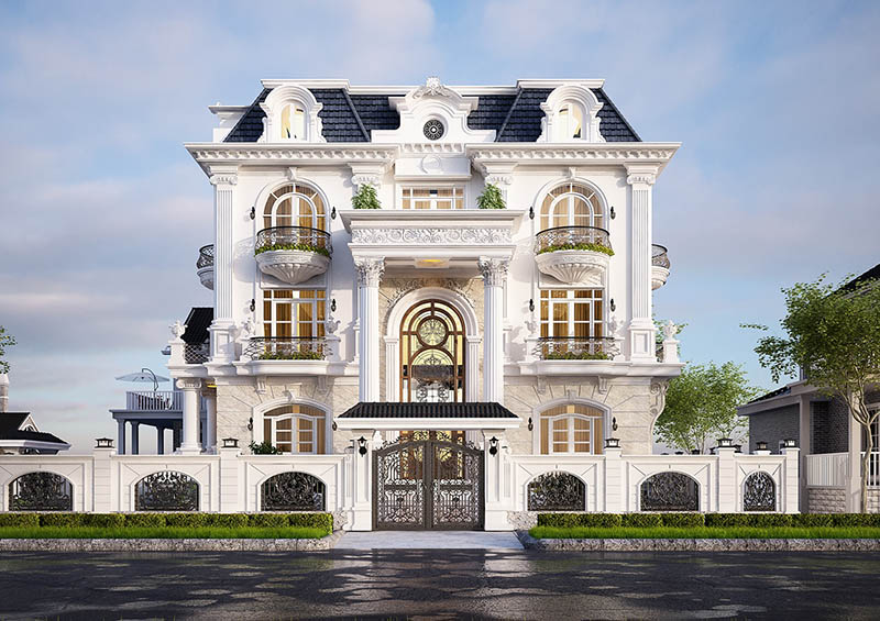 Khám phá biệt thự tân cổ điển 3 tầng cùng Kiến Thiết Việt 3 biet thu tan co dien hoanh trang va sang trong