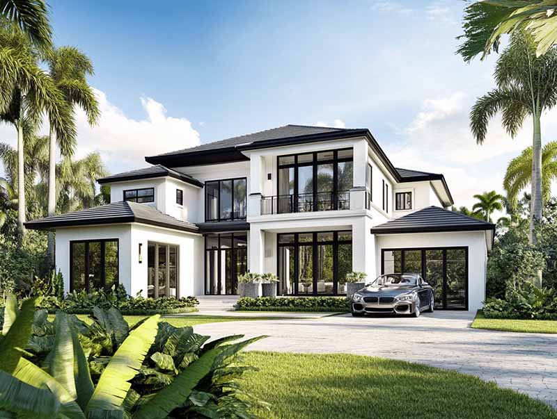 Thiết kế căn biệt thự đa phong cách đẹp tiện nghi đẳng cấp 13 biet thu vuon hien dai mang lai cam giac thoang dang trong lanh