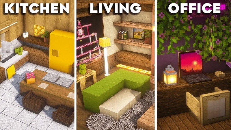 Cách Xây Biệt Thự Đẳng Cấp Trong Minecraft 6 cach bo tri khong gian hop ly cho biet thu minecraft