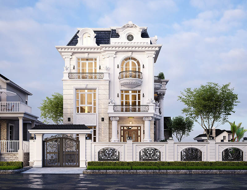 Khám phá biệt thự tân cổ điển 3 tầng cùng Kiến Thiết Việt 2 chi phi thiet ke thi cong cho biet thu 3 tang tan co dien phu thuoc vao nhieu yeu to