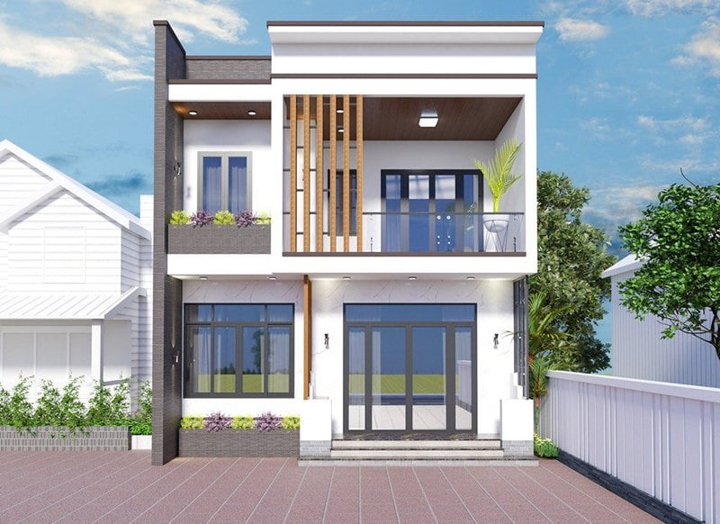 Thiết Kế Nhà 1 Trệt 1 Lầu Hiện Đại Phù Hợp Mọi Không Gian 1 chi phi xay dung nha 1 tret 1 lau tiet kiem hon so voi nhieu mau nha khac
