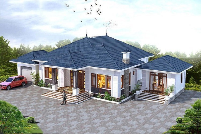 Biệt Thự 1 Tầng 5 Phòng Ngủ - Không Gian Rộng Rãi Cho Đại Gia Đình 5 dien tich va yeu cau xay dung biet thu 1 tang 5 phong ngu
