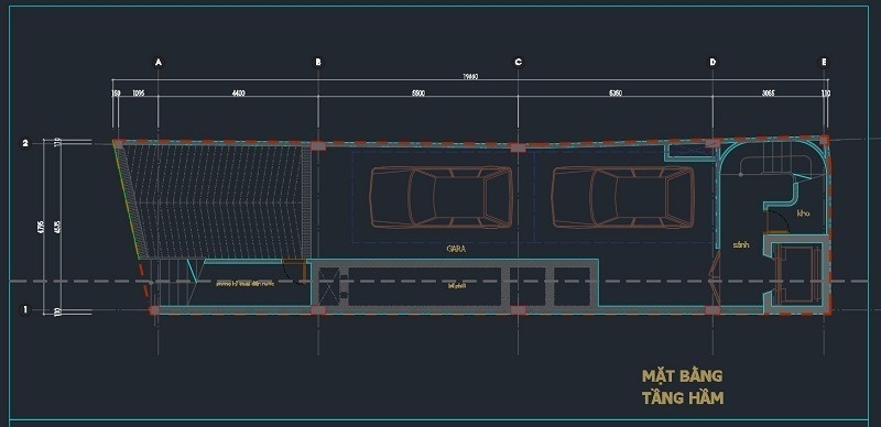 Download File CAD Nhà Phố 5x20m Miễn Phí 1 gioi thieu ve file cad nha pho