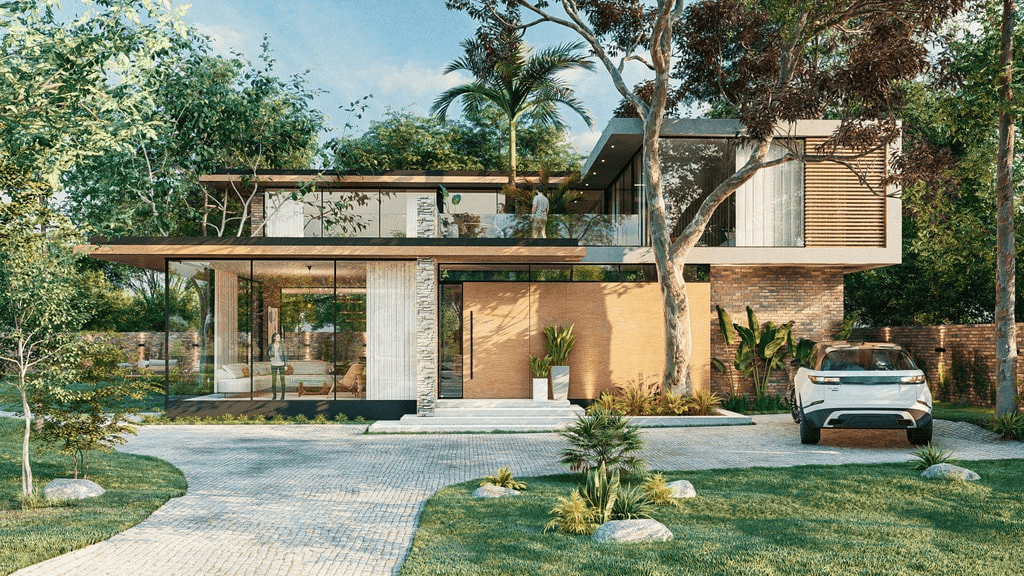 500m2 rộng bao nhiêu? Top các thiết kế nhà biệt thự 500m2 đẹp 3 Minh họa biệt thự sân vườn 500m2