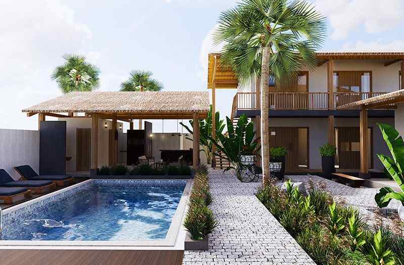 Giới thiệu các mẫu thiết kế nhà lầu có hồ bơi đang thịnh hành nhất hiện nay 3 khong gian nghi duong tai gia ly tuong voi ho boi