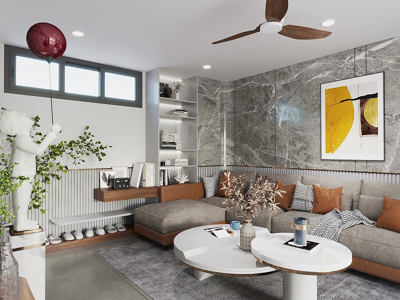 Biệt Thự 3 Tầng Hiện Đại 120m² – Tận Hưởng Không Gian Sống Đẳng Cấp 5 khong gian phong khach an tuong