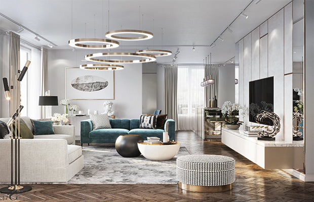 Chiêm ngưỡng vẻ đẹp của các mẫu thiết kế nội thất biệt thự Vinhomes 4 khong gian phong khach