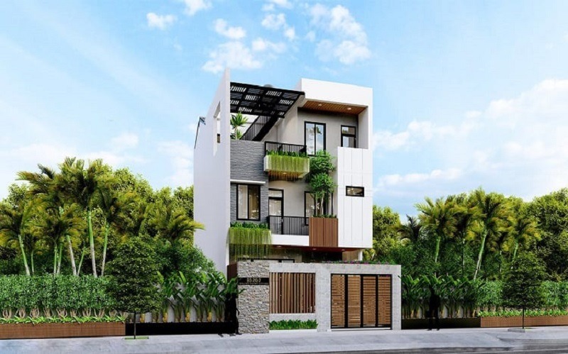 Giới thiệu những bản vẽ nhà mặt tiền 7m đẹp, hiện đại nhất 4 mat tien rong 7m mang lai ve dep cho ngoi nha