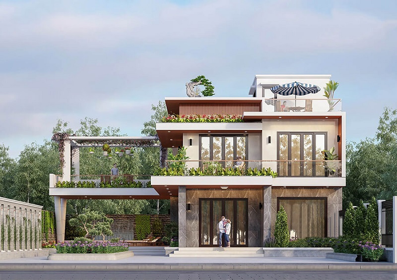 Biệt Thự 100m2 - Thiết Kế Đẹp Mắt Cho Cuộc Sống Hiện Đại 7 mau biet thu 2 tang 100m2 mai bang