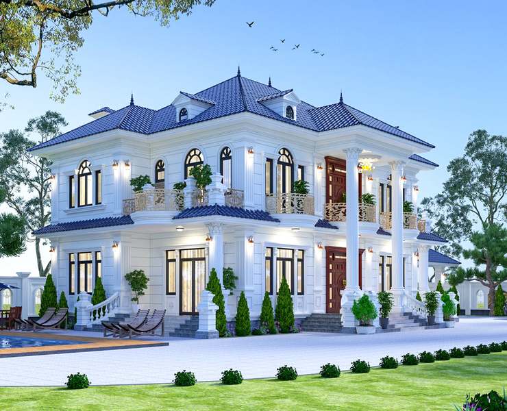 Thiết kế biệt thự tại Bắc Ninh đẹp và phù hợp với không gian sống 11 mau biet thu 2 tang do so khien nhieu nguoi tram tro