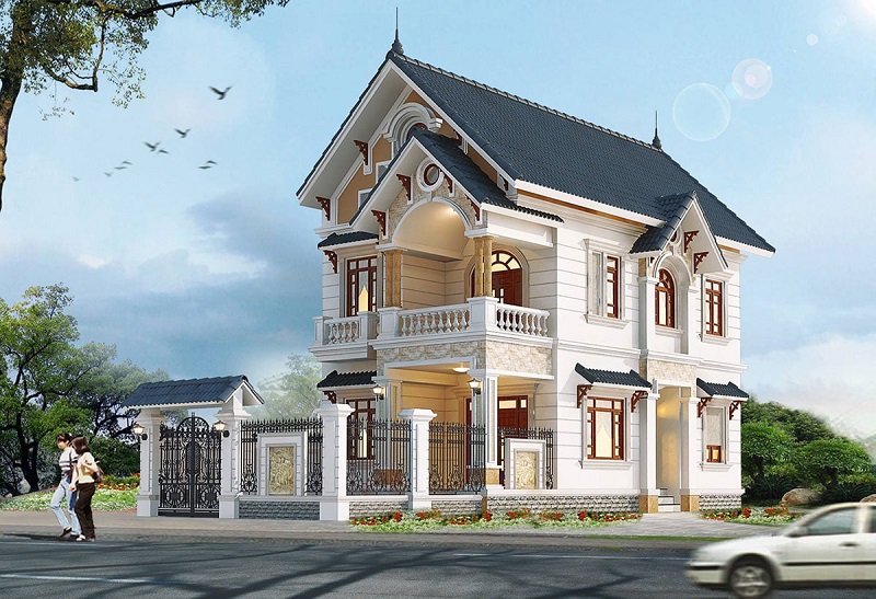 Khám Phá Biệt Thự 2 Tầng Kiểu Châu Âu – Sự Tinh Tế Đến Từng Chi Tiết 5 mau biet thu 2 tang kieu chau au mai thai