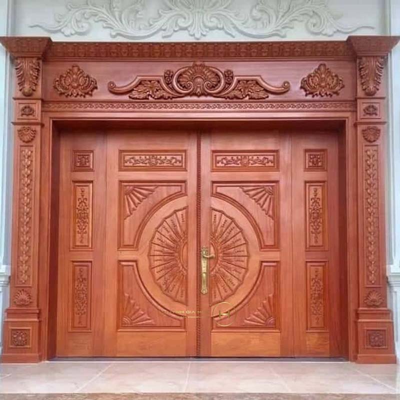 Cửa Tân Cổ Điển Giúp Nâng Tầm Đẳng Cấp Cho Không Gian Sống 4 mau cua go dep xuat sac voi hoa tiet chau au sang trong quyen ru
