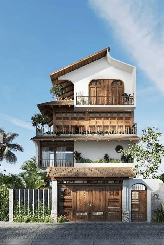 Thiết kế nhà phố Địa Trung Hải nổi bật, hiện đại, ấn tượng nhất 12 mau nha 4 tang phong cach dia trung hai an tuong