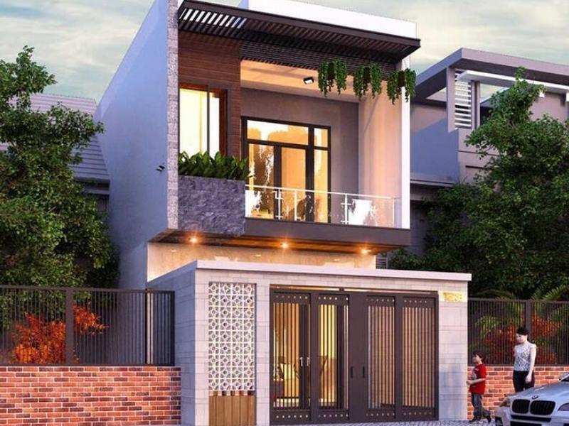 Chi phí xây 4x12 nhà 1 trệt 1 lầu trọn gói bao nhiêu tiền? 8 mau nha ong 1 lau 1 tret 4x12 co logia