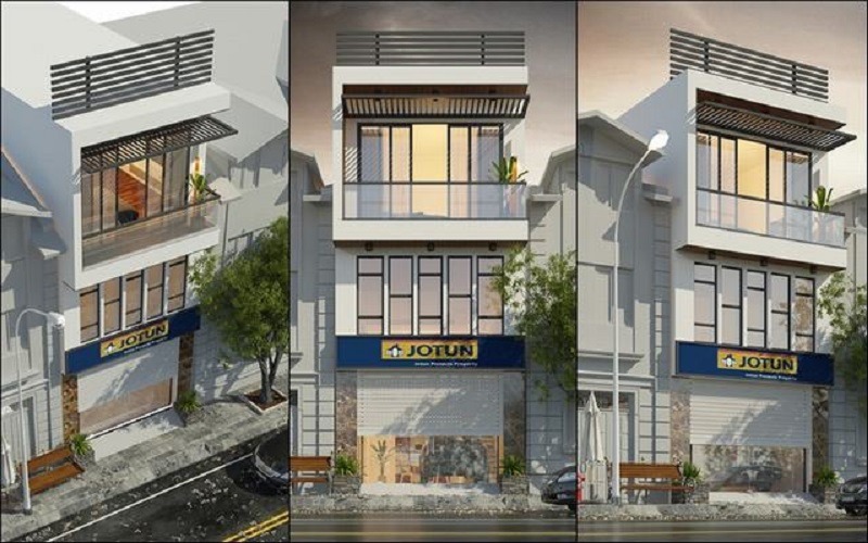 Nhà Phố 3 Tầng Mặt Tiền 8m - Biểu Tượng Của Sự Đẳng Cấp 9 mau nha pho ket hop kinh doanh mat tien 8m