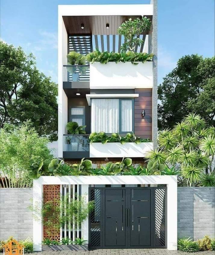 Bí quyết thiết kế mặt tiền nhà đẹp dẫn đầu xu hướng hiện nay 5 mau thiet ke mat tien nha ong hien dai chan hoa thien nhien