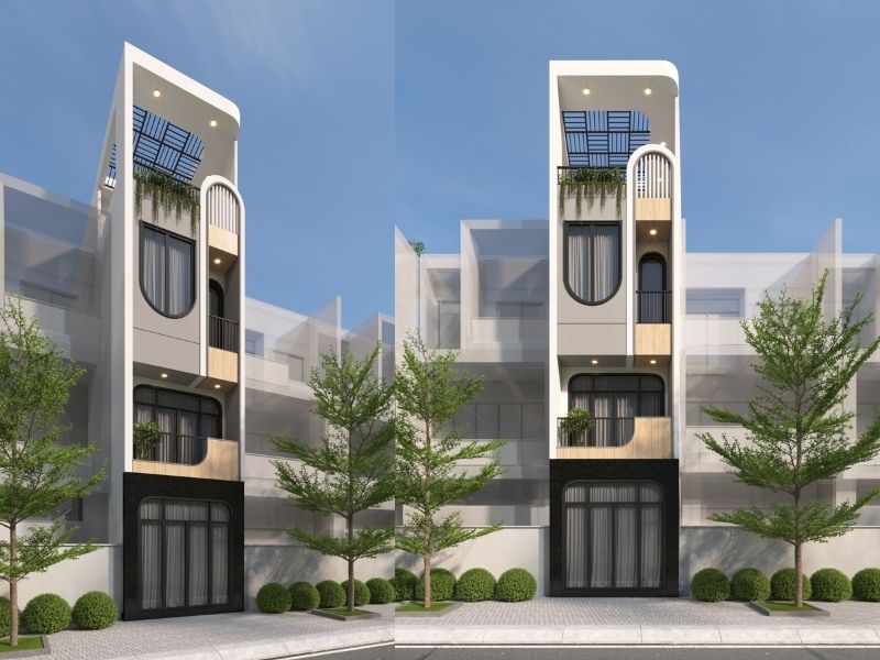 Top 20+ mẫu thiết kế nhà 5x20 hiện đại hot nhất năm 2024 6 mau thiet ke nha pho 5x20 1 tret 2 lau san