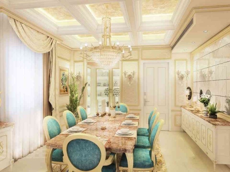 Các mẫu thiết kế nội thất biệt thự đẹp cao cấp nhất hiện nay 7 mau thiet ke noi that ban an cho biet thu dep cao cap