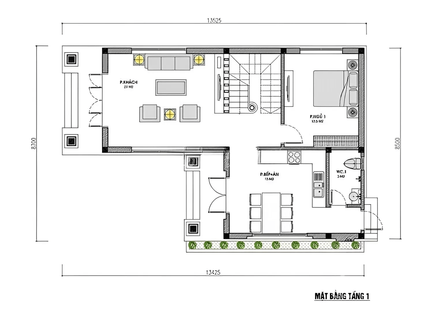 Tổng hợp các bản thiết kế nhà đẹp tiện nghi cho không gian sống 7 Bản thiết kế chữ L đảm bảo phong thủy và thẩm mĩ