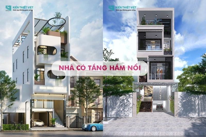 Thiết Kế Mẫu Nhà Có Tầng Hầm Chìm 5x20 Hiện Đại 15 nhà có tầng hầm nổi