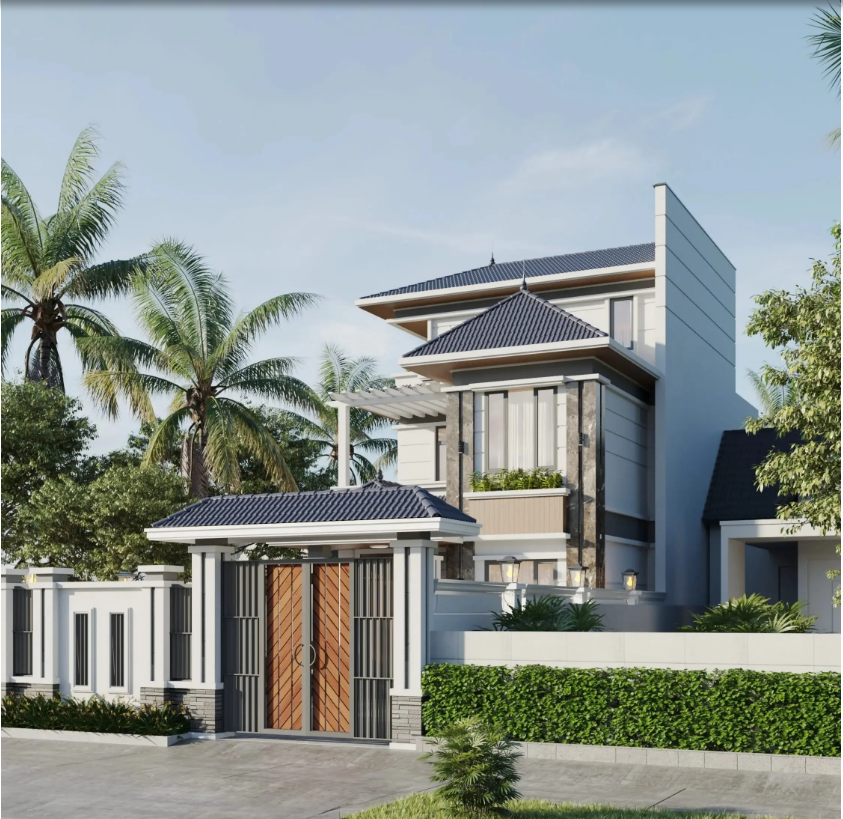 Mẫu thiết kế nhà mái Nhật 2 tầng đẹp xuất sắc, được ưa chuộng năm 2024 5 nha mai nhat co 2 tang phu hop voi khi hau viet nam
