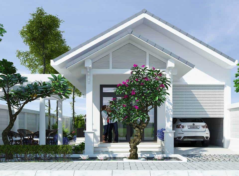 Mẫu Nhà Ống 1 Tầng Hiện Đại, Đơn Giản Và Tiện Nghi 9 nha ong 1 tang co gara o to rat tien nghi