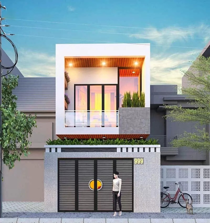 Mẫu Nhà Ống 2 Tầng Mặt Tiền 5m - Đơn Giản Mà Tinh Tế 3 nha ong 2 tang mat tien 5m voi kien truc hien dai