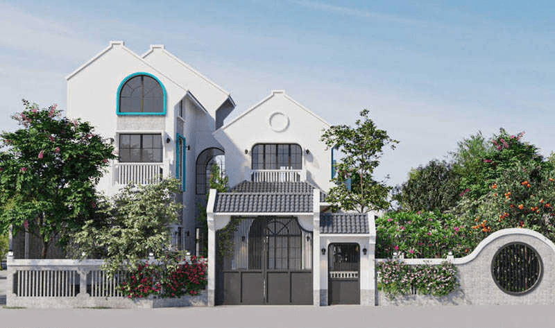 Các mẫu nhà phố Indochine đẹp, sang trọng, hiện đại nhất 2024 11 nha pho phong cach indochine khang dinh dang cap trang nha