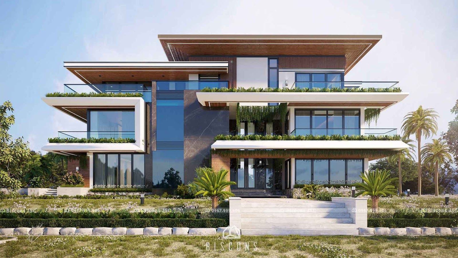 Biệt Thự 1000m2 - Không Gian Sống Xa Hoa và Đẳng Cấp 1 phong cach thiet ke biet thu 1000m2 theo kieu hien dai
