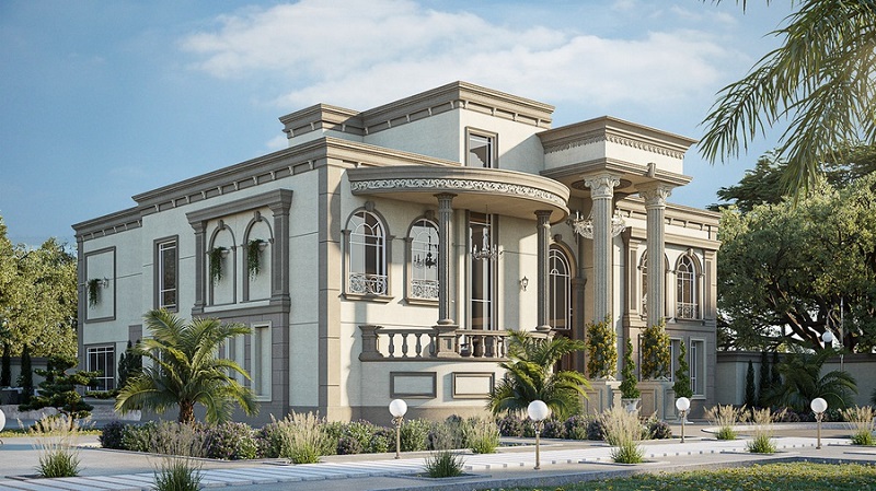 Biệt Thự 1000m2 - Không Gian Sống Xa Hoa và Đẳng Cấp 2 phong cach thiet ke biet thu 1000m2 theo kieu tan co dien
