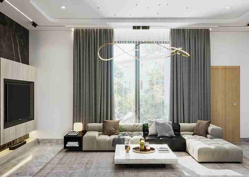 Biệt Thự Nhà Vườn 400m2: Không Gian Rộng Rãi Và Đẳng Cấp 2 phong khach cua can biet thu nha vuon 400m2