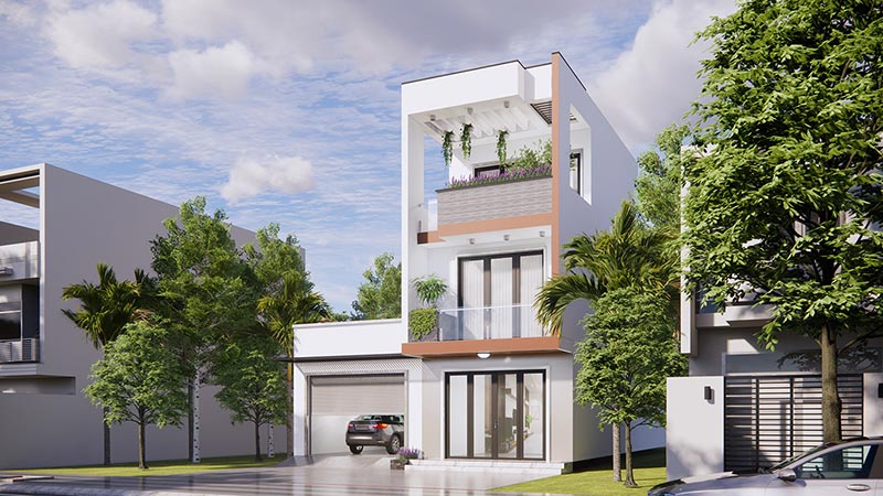 Giới thiệu những bản vẽ nhà mặt tiền 7m đẹp, hiện đại nhất 6 phong thuy la yeu to khong the thieu trong thiet ke nha o