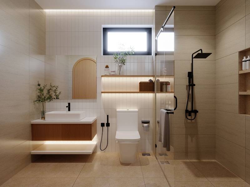 Biệt thự vườn cấp 4 hiện đại: Không gian sống lý tưởng 6 phong wc duoc trang tri sach se dep