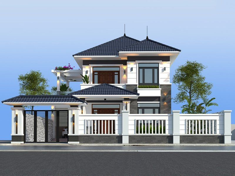 Tiêu chuẩn thiết kế biệt thự tại Đà Nẵng và các vấn đề liên quan 7 thiet ke biet thu da nang phong cach dia trung hai voi ve dep doc la thu hut