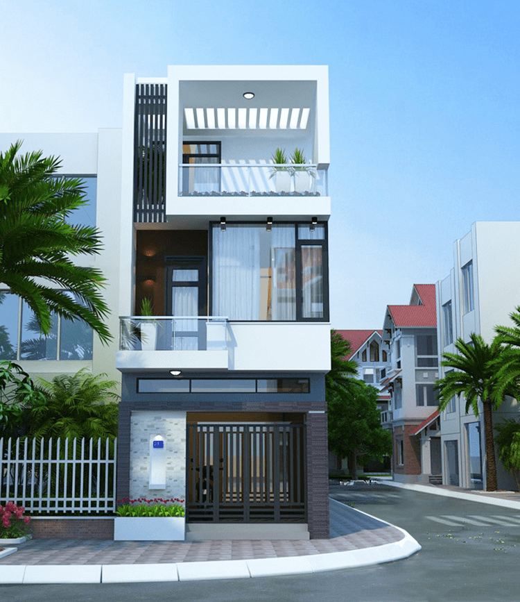 Mẫu Nhà Ống Đẹp 3 Tầng Mặt Tiền 5m Hiện Đại Nhất Năm 2024 2 thiet ke khoa hoc toi uu nang luong