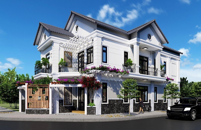 Thiết Kế Nhà Phố Mặt Tiền 7m 2 Tầng Hiện Đại 7 thiet ke ngang 7m mat tien nha pho 7m 2 tang tan co dien