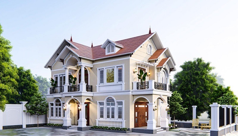 Tổng hợp các mẫu nhà phố mặt tiền 8m đẹp lung linh khó cưỡng 5 thiet ke nha 2 tang sang trong voi phan mai thai an tuong