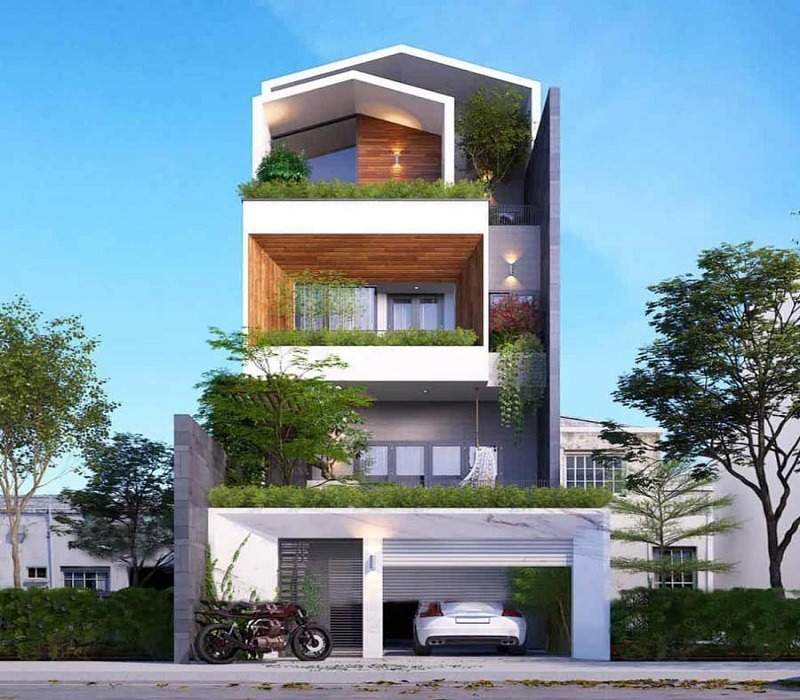 Giới thiệu những bản vẽ nhà mặt tiền 7m đẹp, hiện đại nhất 3 thiet ke nha mai thai voi mat tien 7m duoc ua chuong boi ve dep thanh thoat