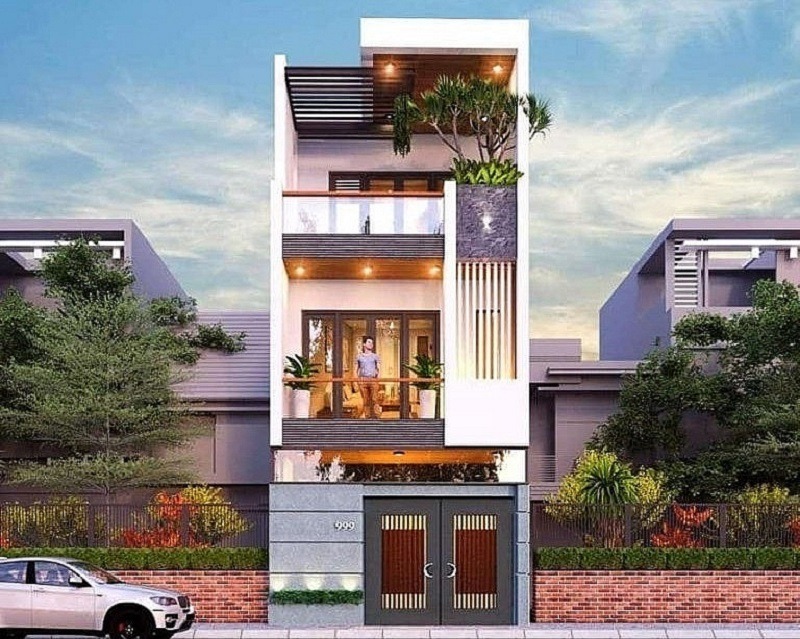 Nhà Phố 3 Tầng Mặt Tiền 6m - Sang Trọng và Hiện Đại 1 thiet ke toi uu va tien nghi