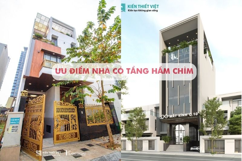 Thiết Kế Mẫu Nhà Có Tầng Hầm Chìm 5x20 Hiện Đại 3 ưu điểm và lý do nên làm nhà có hầm chìm