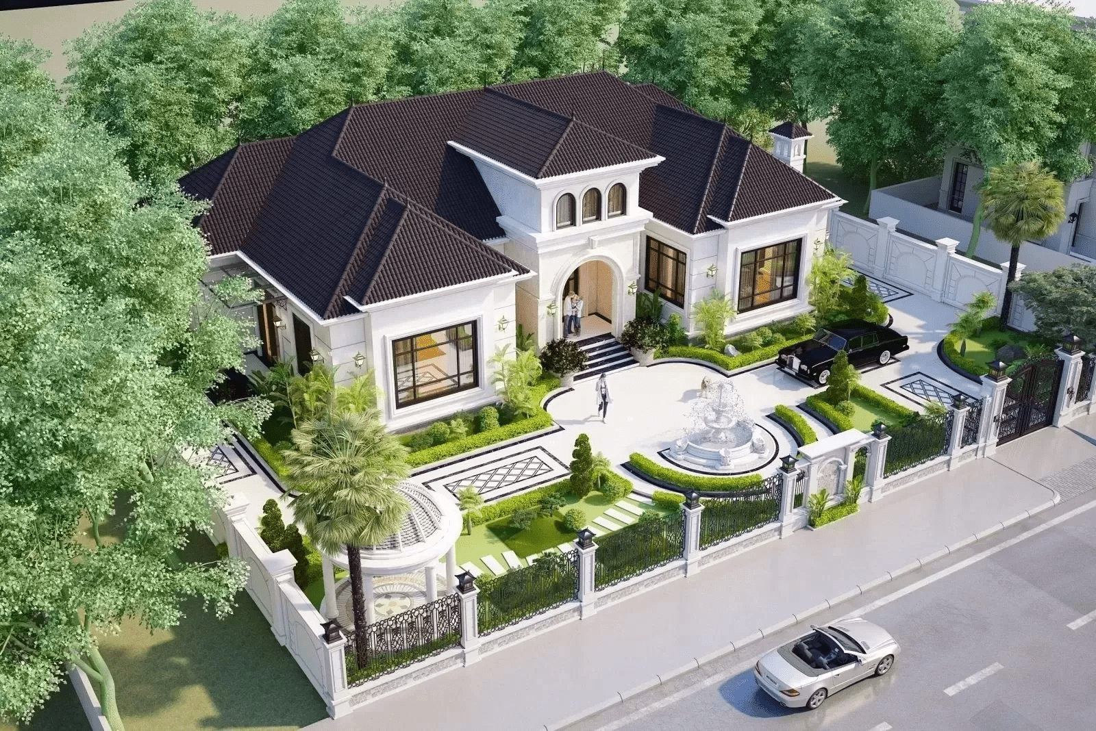 500m2 rộng bao nhiêu? Top các thiết kế nhà biệt thự 500m2 đẹp 1 Xây biệt thự trên đất 500m2