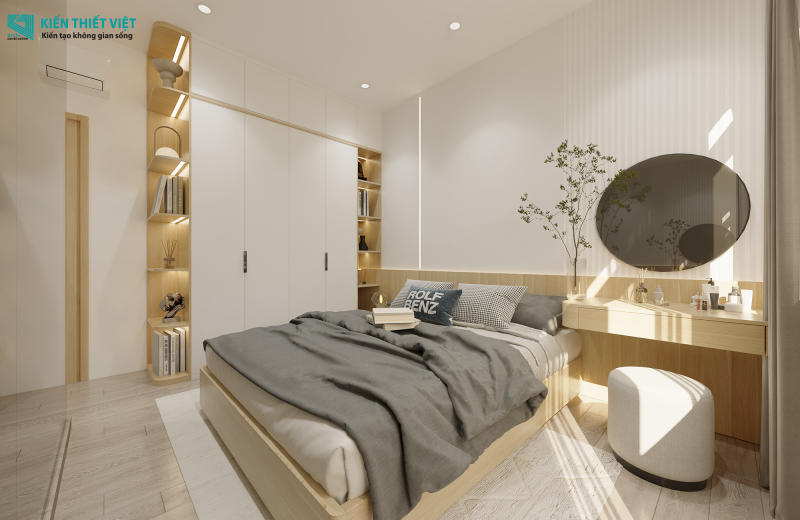 Mẹo xây dựng phòng ngủ tiện nghi và thoải mái 6 Thiết kế nhà chị Hà Gò Vấp